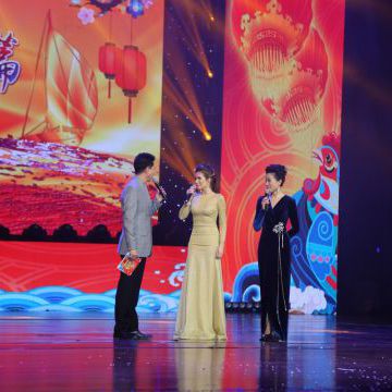 New Year TV show filming for Chinese TV