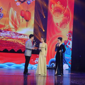 New Year TV show filming for Chinese TV