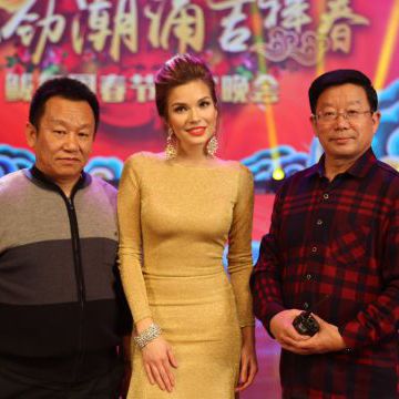 New Year TV show filming for Chinese TV